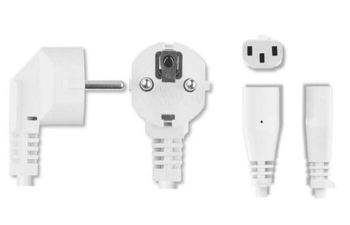 TEKABEN Flexo 3m PVC kulatá 3x1 vidlice úhlová černá N5