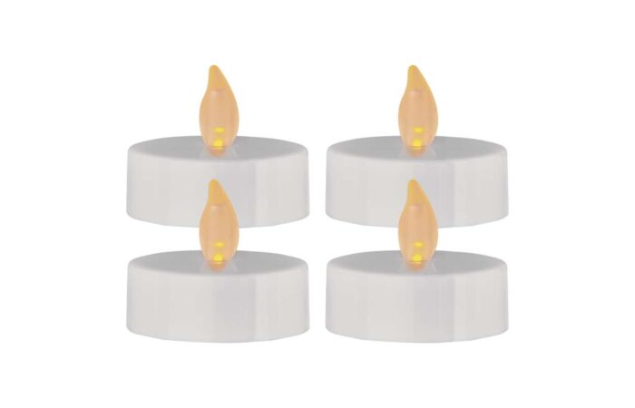 4LED SET WH TEA FLICKER VNT