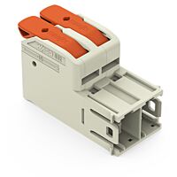 WAGO Konektor 832-1202/000-9034 1vodičový s pájecími piny Páčka Push-in CAGE CLAMP®, šedá