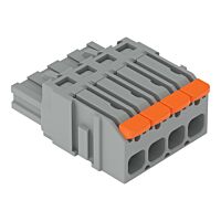 WAGO Konektor 2231-1104/327-000 1vodičový pružinový Páčka Push-in CAGE CLAMP®, šedá