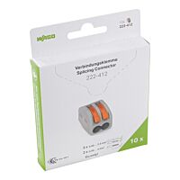 WAGO Svorka 222-412/995-010 Páčková spojovací pro všechny druhy vodičů max. 4 mm², šedá