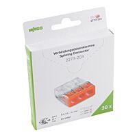 WAGO Svorka 2273-203/995-030 Instalační PUSH WIRE® pro plné vodiče max. 2,5 mm² transparentní
