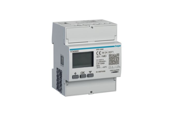 Elektroměr HAGER ECM380D 80A 3F 2tar.
