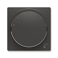 ABB Zoni 3292T-A00300 237 Kryt termostatu prostorového s otočným ovládáním, s upevňovací maticí matná černá