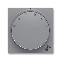 ABB Zoni 3292T-A00300 241Kryt termostatu prostorového s otočným ovládáním, s upevňovací maticí šedá