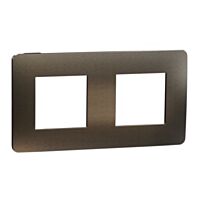 Rámeček Unica Metal dvoj. Dark Alu/Černý