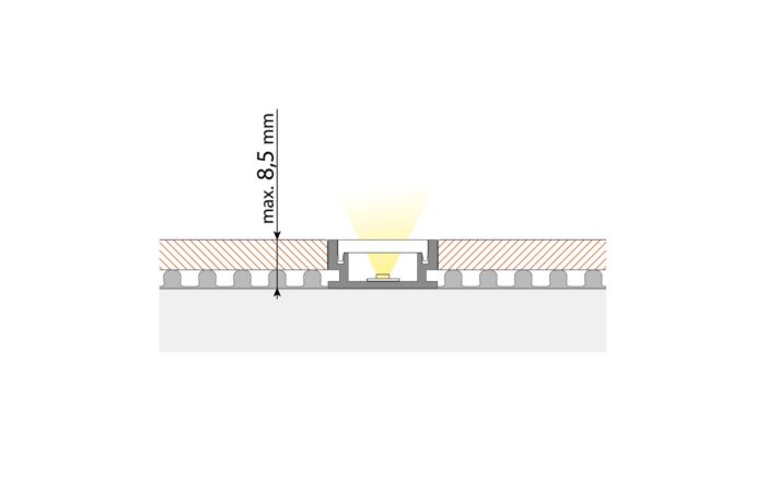 Nášlapný hliníkový profil BD 2m včetně m
