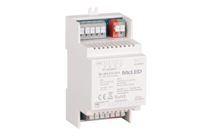 LED stmívatelný driver, řízení 0-10V (4x