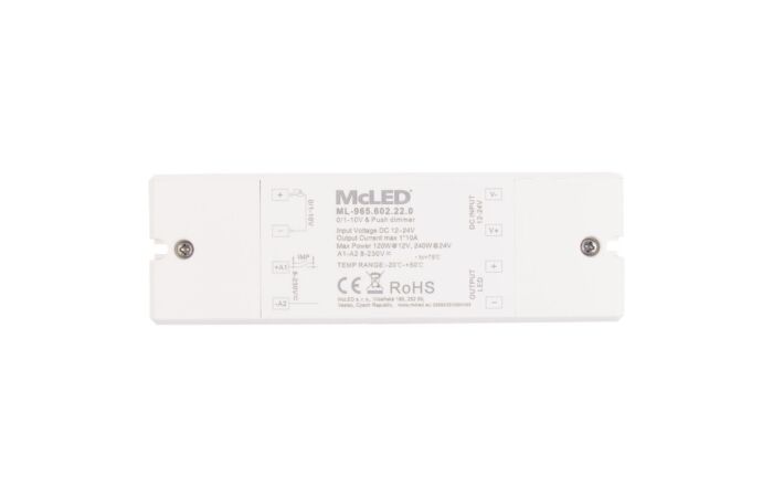 Stmívač řízený 0-10V/push dim, 1x 10 A