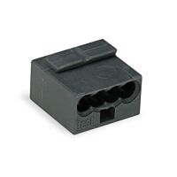 WAGO Svorka 243-204 instalační PUSH WIRE® pro plné vodiče, 4 x 0,8 mm²,  šedá