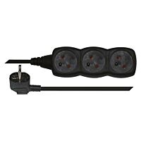 EMOS Přívod prodlužovací   3m  3zásuvka 250V/10A IP20 černá