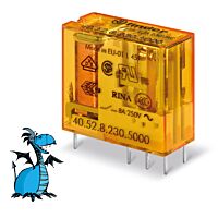 FINDER Relé 40.52.8.230.5000, 2P/8A, 230V AC, Au