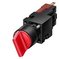 SIEMENS Spínač otočný, 16 mm, kulatý plast, černý
