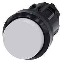 SIEMENS Tlačítko, 22 mm, kulaté, plast, bílé, knoflík stiskací