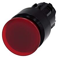 SIEMENS Tlačítko hřibové, osvětlené, 22 mm, kulaté, plast, červená, 30 mm
