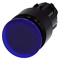 SIEMENS Tlačítko hřibové, osvětlené, 22 mm, kulaté, plast, modrá, 30 mm