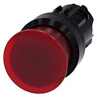 SIEMENS Tlačítko hřibové, osvětlené, 22 mm, kulaté, plast, červená, 30 mm