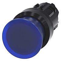 SIEMENS Tlačítko hřibové, osvětlené, 22 mm, kulaté, plast, modrá, 30 mm