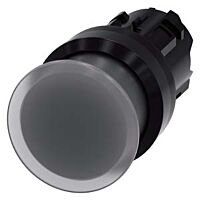 SIEMENS Tlačítko hřibové, osvětlené, 22 mm, kulaté, plast, čirá, 30 mm