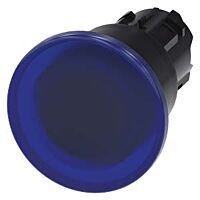 SIEMENS Tlačítko hřibové, osvětlené, 22 mm, kulaté, plast, modrá, 40 mm