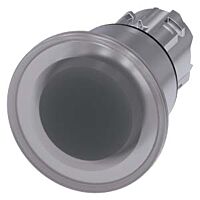 SIEMENS Tlačítko hřibové, osvětlené, 22 mm, kulaté, kov, s vysokým leskem, čirá, 40 mm