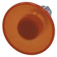 SIEMENS Tlačítko hřibové, osvětlené, 22 mm, kulaté, kov, s vysokým leskem, ambeR 60 mm
