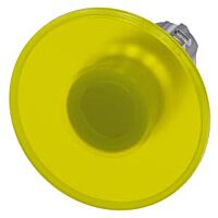 SIEMENS Tlačítko hřibové, osvětlené, 22 mm, kulaté, kov, s vysokým leskem, žlutá, 60 mm