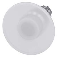 SIEMENS Tlačítko hřibové, osvětlené, 22 mm, kulaté, kov, s vysokým leskem, bílá, 60 mm
