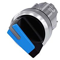 SIEMENS Spínač otočný, s osvětlením, 22 mm, kulatý, kov, s vysokým leskem, modrá