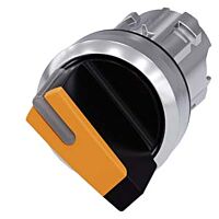 SIEMENS Spínač otočný, s osvětlením, 22 mm, kulatý, kov, s vysokým leskem, amber