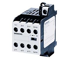 SIEMENS Stykač AC-3, 4kW/400V, šířka 36 mm, 4 NO, západkový mechanismus DIN lišta ovládání AC