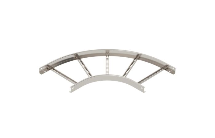 OBO BETTERMANN Oblouk 90°, pro kabelový žebřík, 60x400, Nerez, materiál 1.4571 A4, 1.4571 bez povrch. úpravy, dodatečně ošetřeno typ LB 90 640 R3 A4