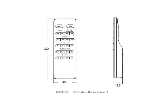 LSCS Highbay Remote Control
