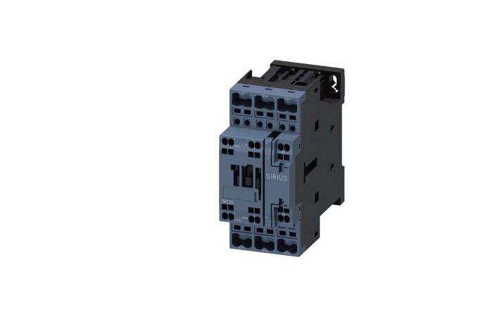 SIEMENS Stykač AC-3, 12A/5,5kW/400V, 3pólový, AC 230V, 50/60Hz 1 NO + 1 NC, pružinová svorka