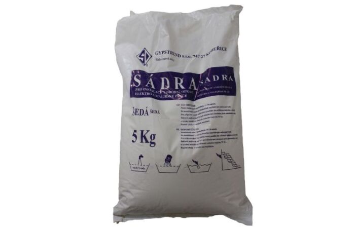 GYPSTREND  Sádra balená stavební  5kg šedá