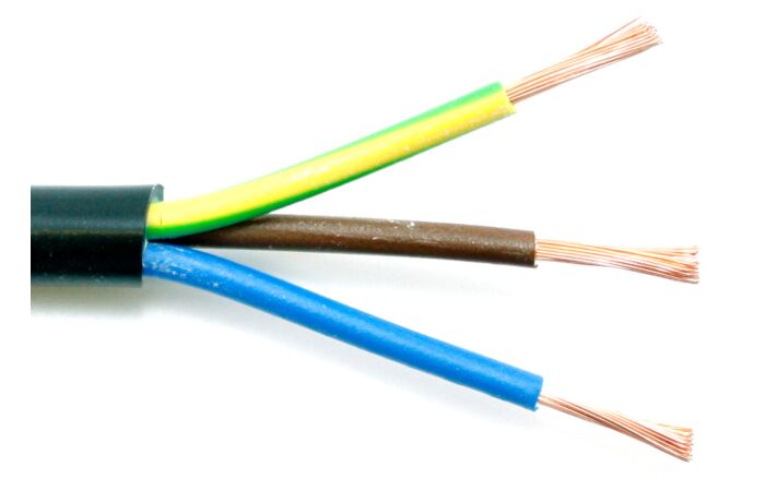 Kabel H05VV-F 3G1,5 černý