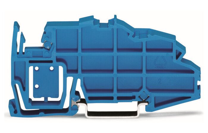 WAGO Držák 2009-305 přípojnice;S funkcí koncové svěrky a vylamovací přepážkou;možnost naklapnutí na lištu DIN 35;modrá