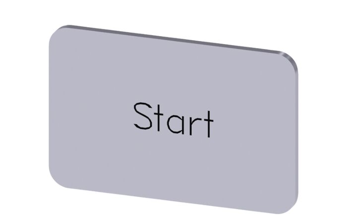 SIEMENS Štítek popisný 17,5 x 27 mm, štítek stříbrný, popisek START