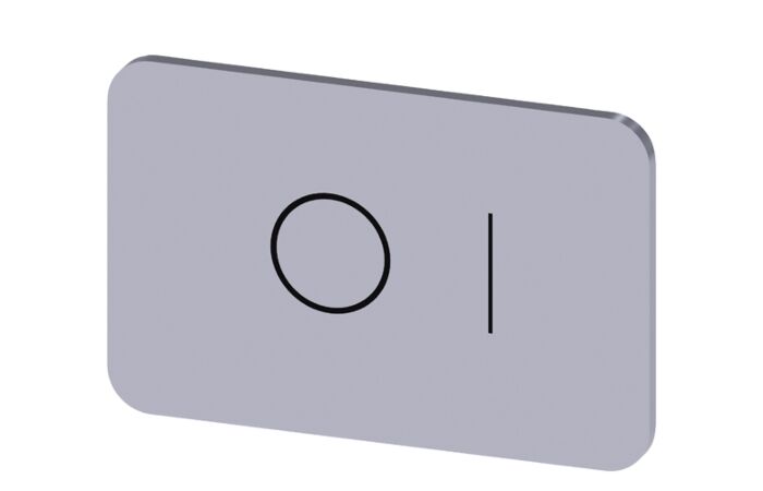 SIEMENS Štítek popisný 17,5 x 27 mm, štítek stříbrný, symbol: O* I
