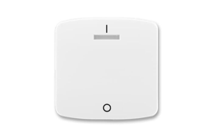 ABB TANGO Ovladač 3558A-A00933 B jednoduchý s potiskem a čirým průzorem (pro spínače řaz. 3S), bílá