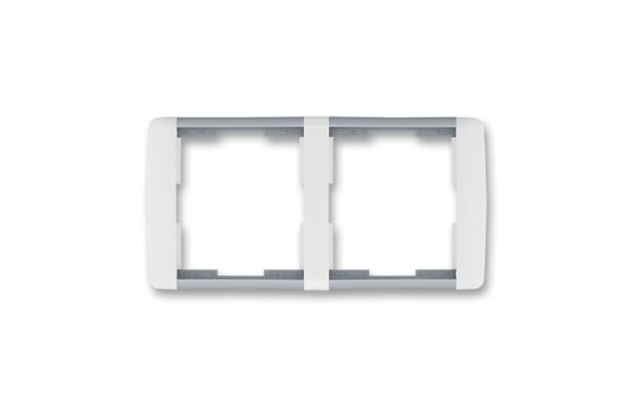 ABB ELEMENT Rámeček 3901E-A00120 04 dvojnásobný, vodorovný, bílá/ledová šedá