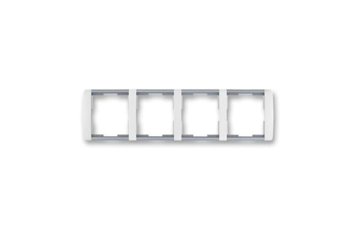 ABB ELEMENT Rámeček 3901E-A00140 04 čtyřnásobný, vodorovný, bílá/ledová šedá