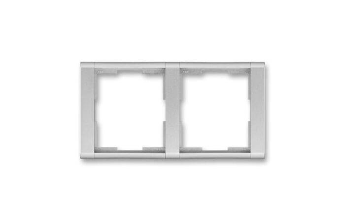 ABB TIME Rámeček 3901F-A00120 08 dvojnásobný, vodorovný, titanová