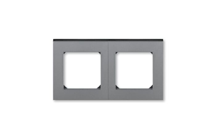 ABB LEVIT Rámeček 3901H-A05020 69 dvojnásobný, pro vodorovnou i svislou montáž, ocelová/kouřová černá