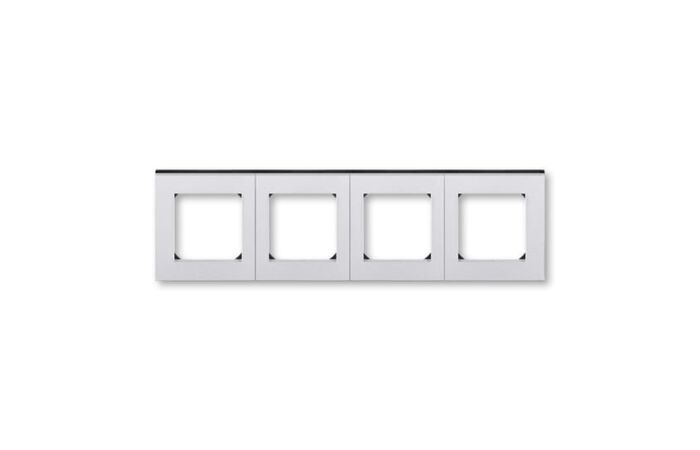 ABB LEVIT Rámeček 3901H-A05040 70 čtyřnásobný, pro vodorovnou i svislou montáž, titanová/kouřová černá