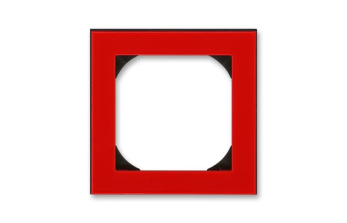 ABB LEVIT Rámeček 3901H-A05510 65 jednonásobný s otvorem 55x55, červená/kouřová černá