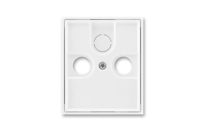ABB ELEMENT, TIME Kryt 5011E-A00300 03 zásuvky anténní s vylamovacím otvorem TV+R, TV+R+SAT, bílá/bílá