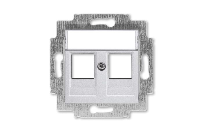 ABB Kryt LEVIT 5014H-A01018 70 zásuvky komunikační přímé (2x), s popisovým polem, IP20, titan
