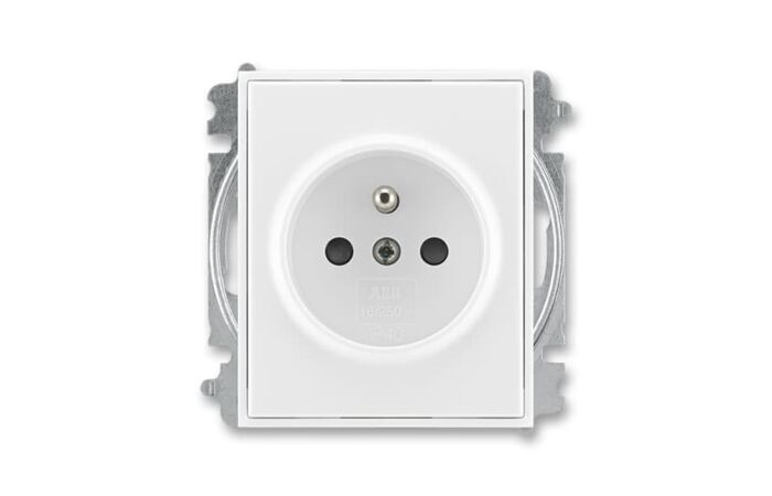 ABB Zásuvka ELEMENT, TIME 5519E-A02357 03,jednonásobná, chráněná, s clonkami, bezšroubová
