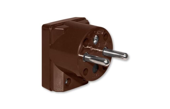 ABB Vidlice 250V/16A postranní vývod plast IP20 hnědá